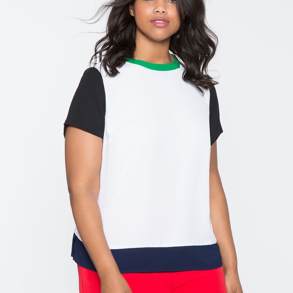 Eloquii Color Block Tee